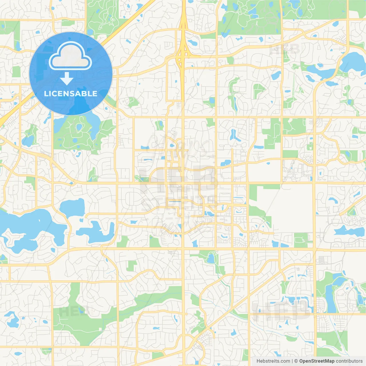 Empty vector map of Apple Valley, Minnesota, United States of America