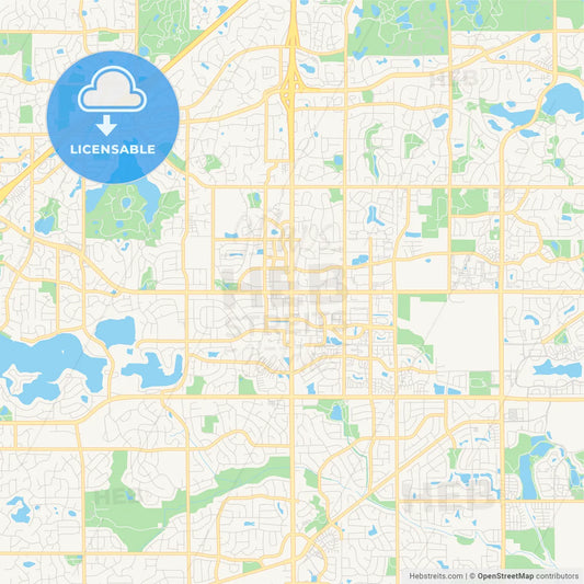 Empty vector map of Apple Valley, Minnesota, United States of America