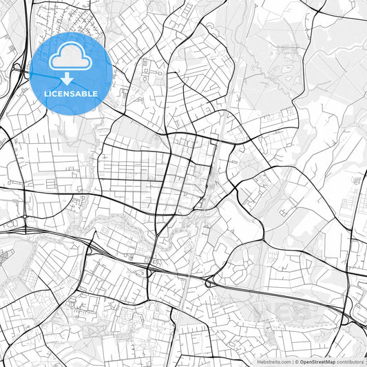 Vector PDF map of Vantaa, Finland