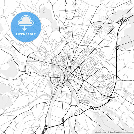 Vector PDF map of Montauban, France