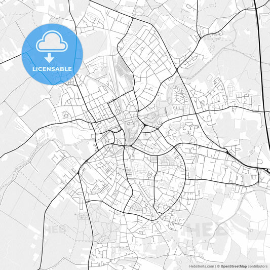 Vector PDF map of Elmshorn, Germany