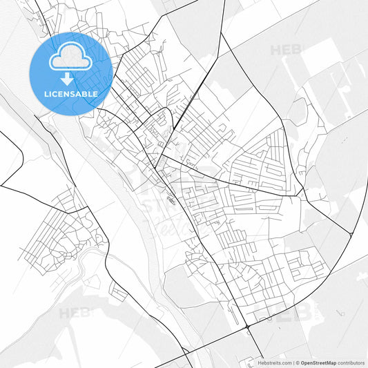 Vector PDF map of Dubăsari, Moldova