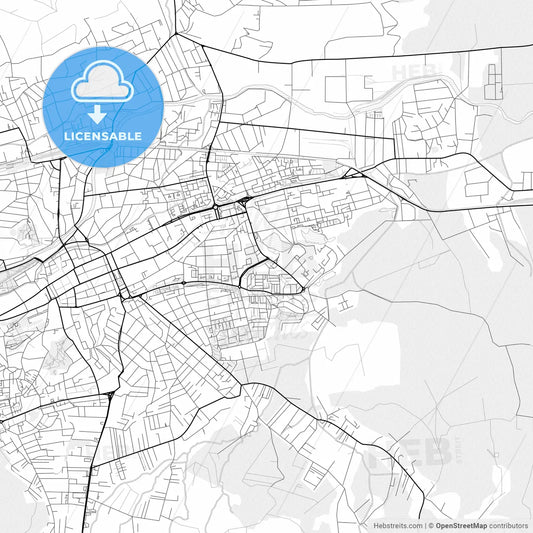 Vector PDF map of Cluj-Napoca, Romania