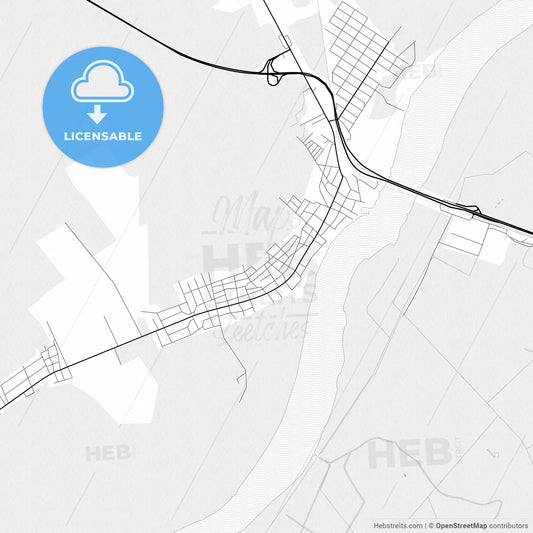 Vector PDF map of Fetești, Romania