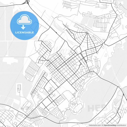 Vector PDF map of Georgiyevsk, Russia