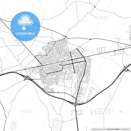 Vector PDF map of El Ejido, Spain
