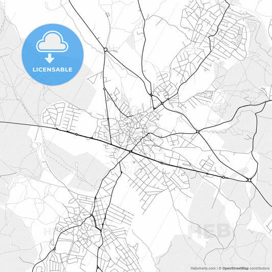 Vector PDF map of Galapagar, Spain