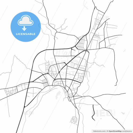 Vector PDF map of Kozan, Turkey