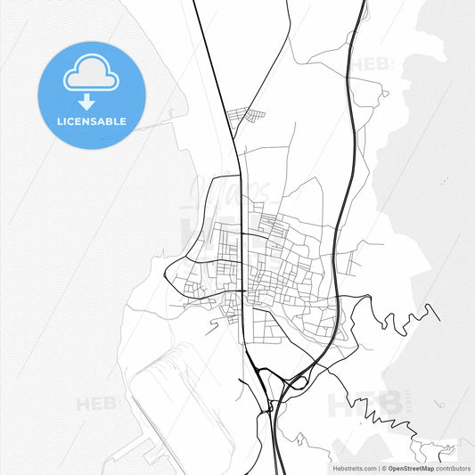 Vector PDF map of Payas, Turkey