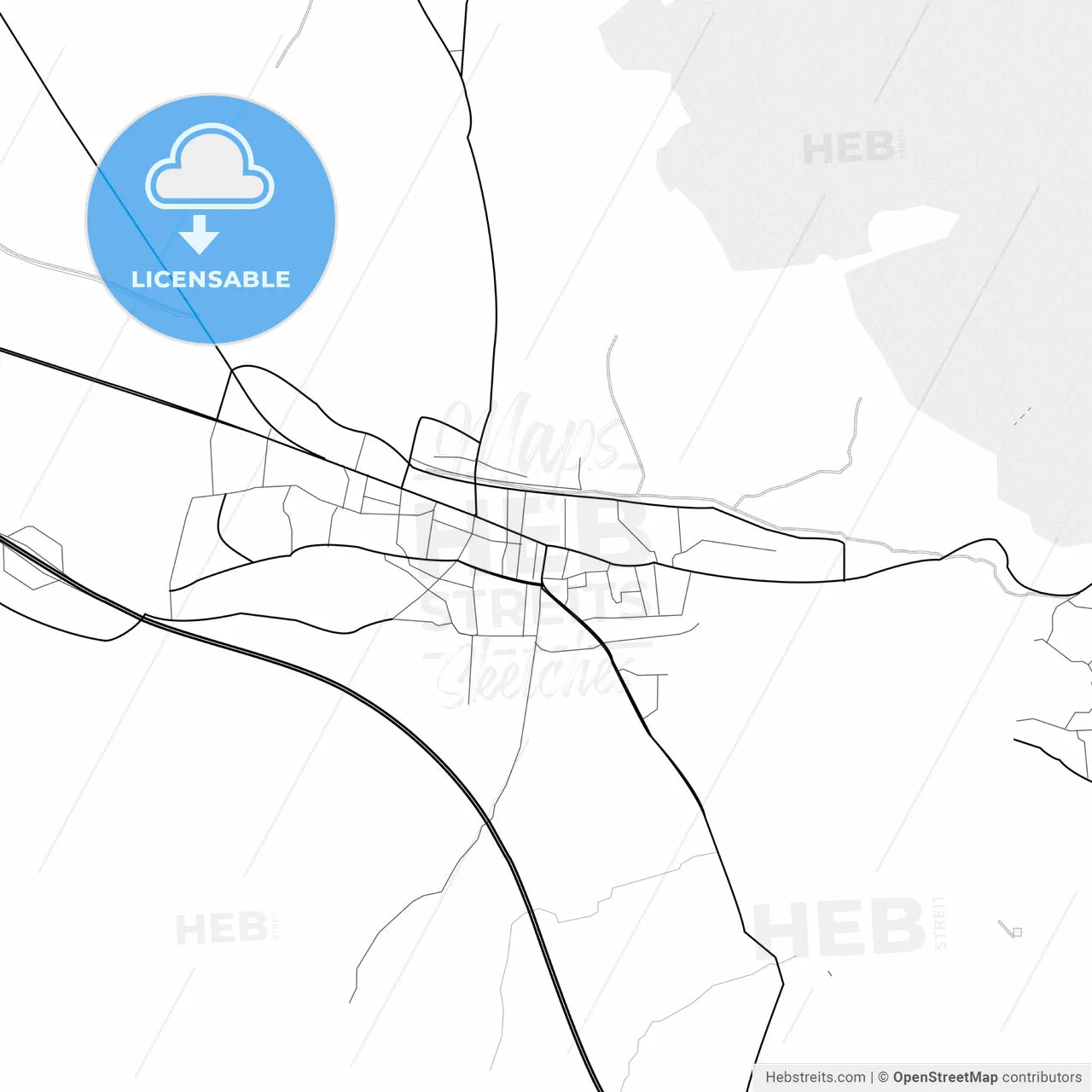 Vector PDF map of Erzin, Turkey