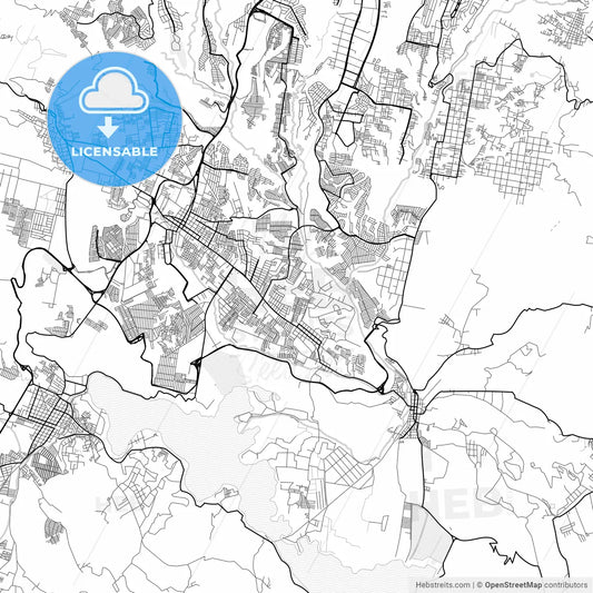 Vector PDF map of San Miguel Petapa, Guatemala