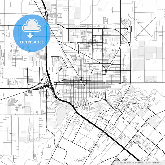 Vector PDF map of Harlingen, Texas, United States