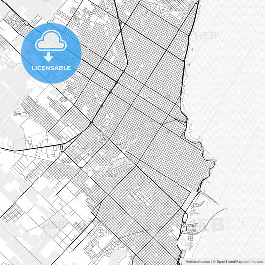 Vector PDF map of Mar del Plata, Argentina