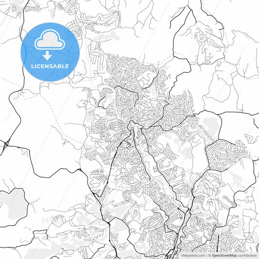 Vector PDF map of Francisco Morato, Brazil