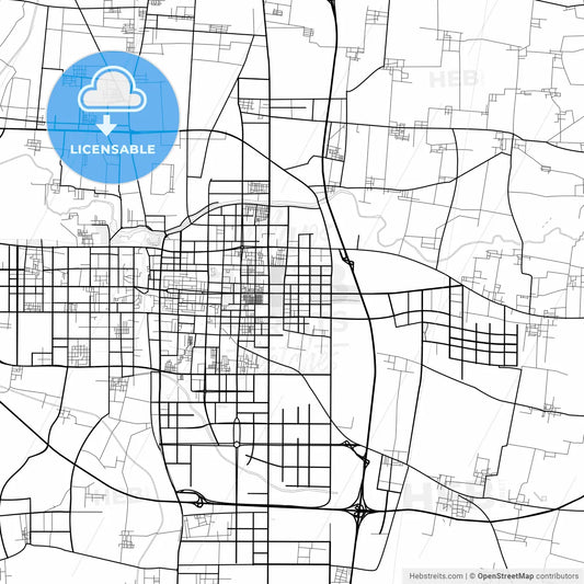 Vector PDF map of Anyang, China