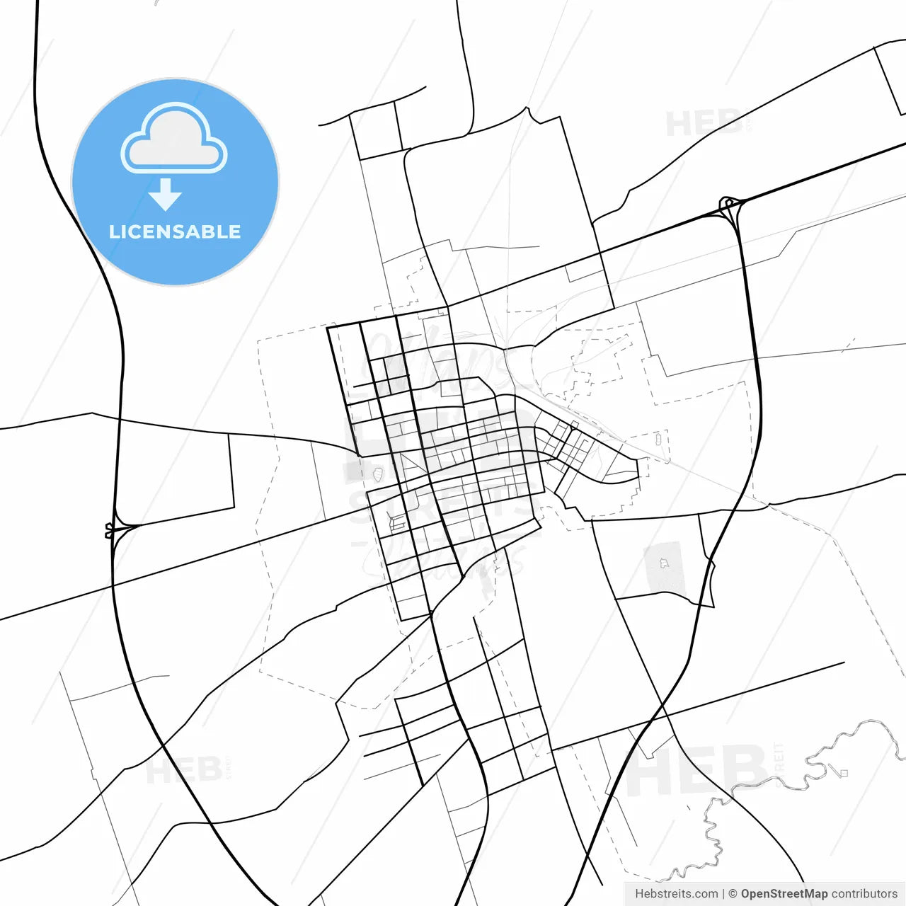 Vector PDF map of Suihua, China