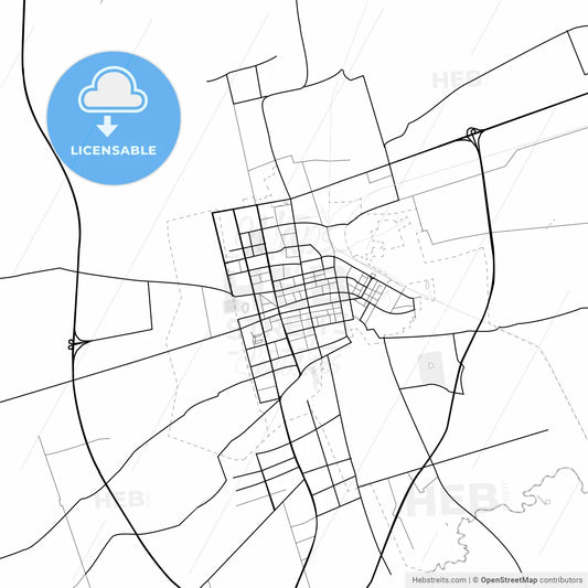 Vector PDF map of Suihua, China