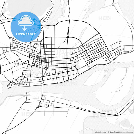 Vector PDF map of Anqing, China