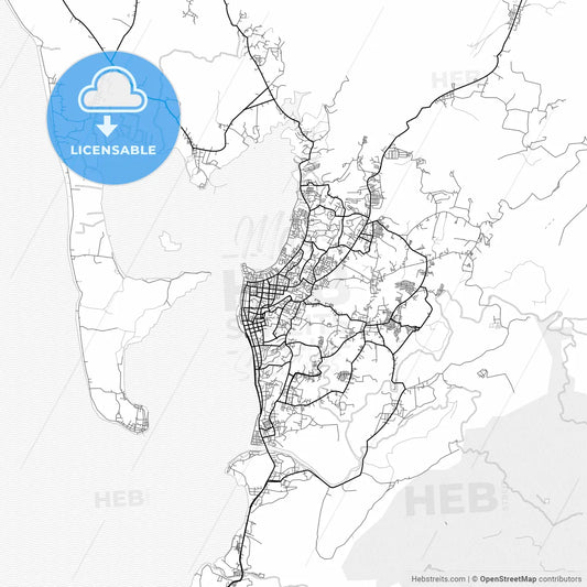 Vector PDF map of Parepare, Indonesia