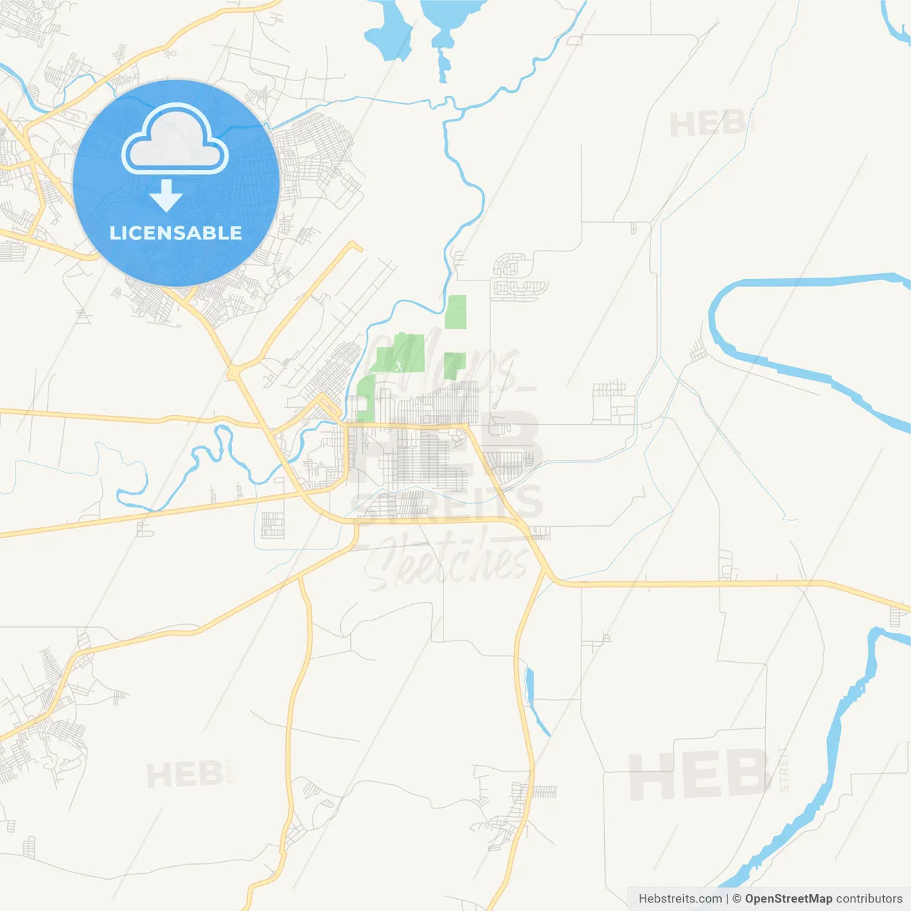 Empty vector map of La Lima, Cortés, Honduras