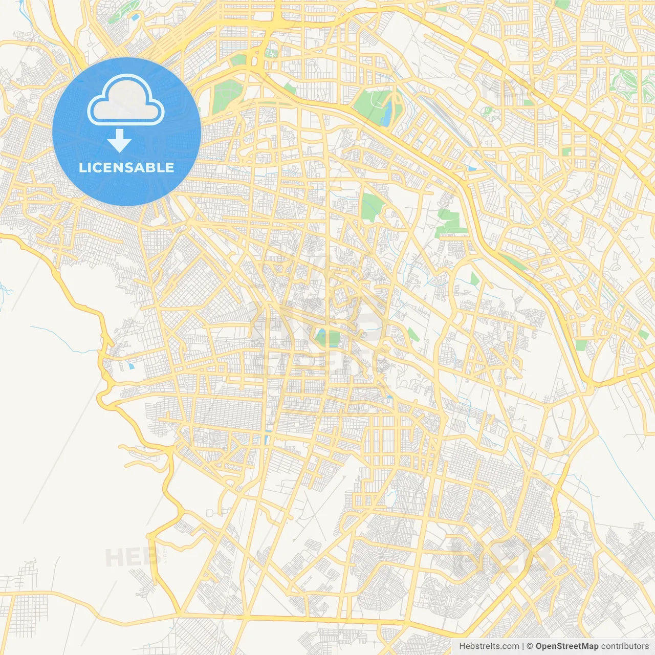Empty vector map of Juárez, Chihuahua, Mexico