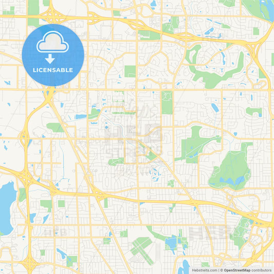 Empty vector map of Brooklyn Park, Minnesota, USA