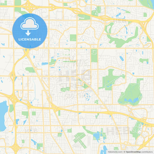 Empty vector map of Deerfield Beach, Florida, USA