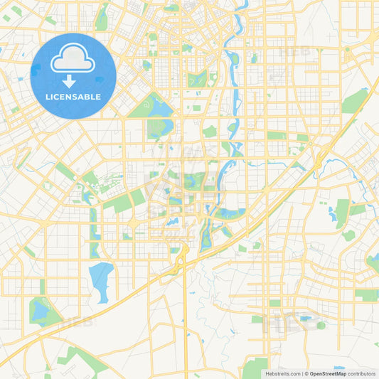Printable street map of Changchun, China