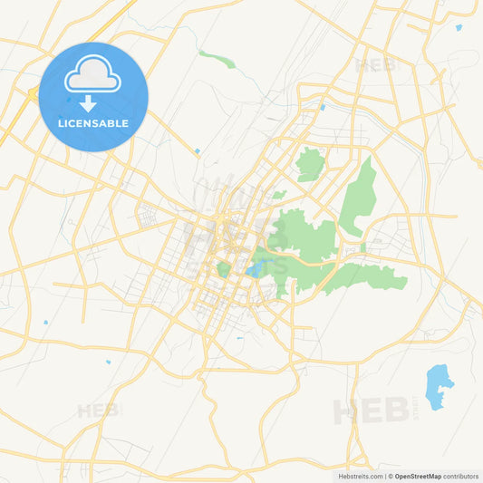 Printable street map of Anshan, China
