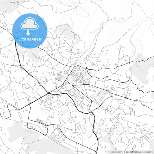 Vector PDF map of Draguignan, France