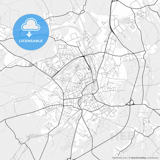 Vector PDF map of Altenburg, Germany