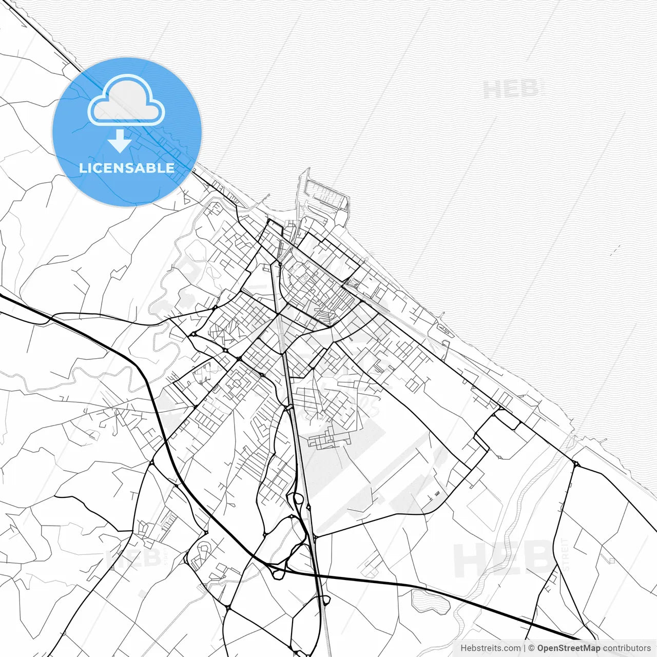 Vector Pdf Map Of Fano, Italy – HEBSTREITS