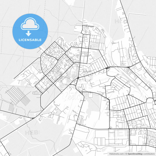 Vector PDF map of Dimitrovgrad, Russia
