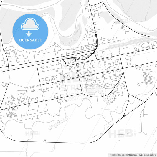 Vector PDF map of Novy Urengoy, Russia