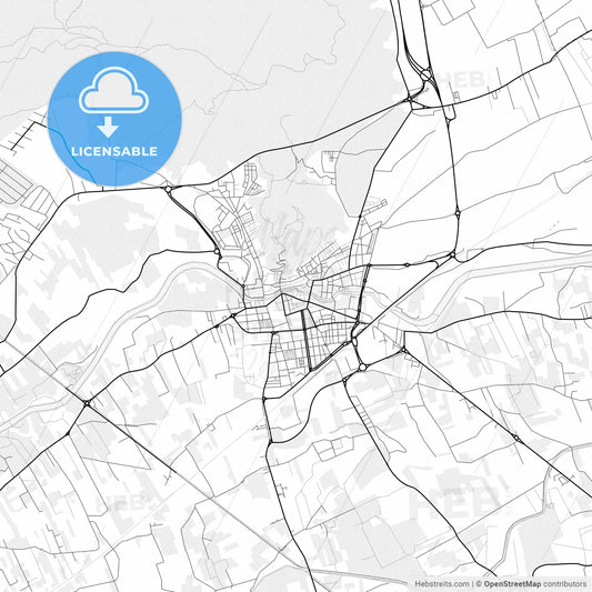 Vector PDF map of Orihuela, Spain