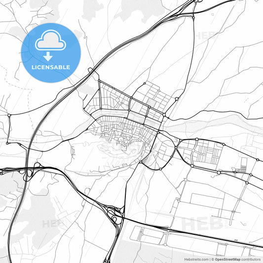 Vector PDF map of Groa de Murviedro, Spain