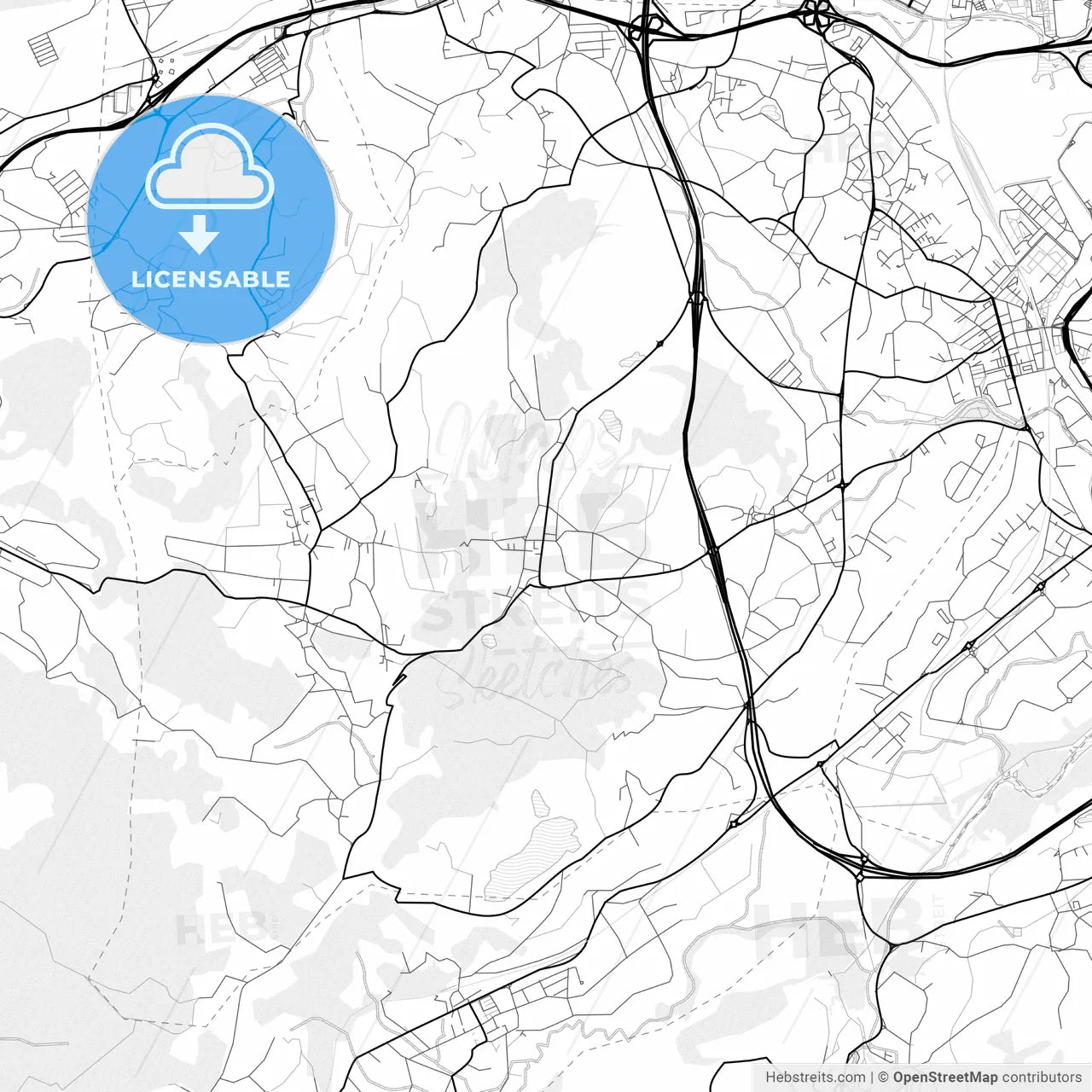 Vector PDF map of Camargo, Spain