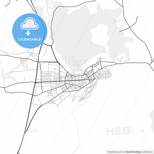 Vector PDF map of Bucak, Turkey