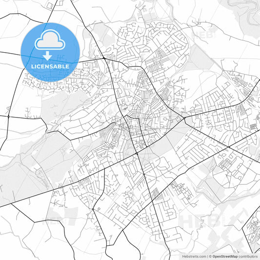 Vector PDF map of Harrogate, England