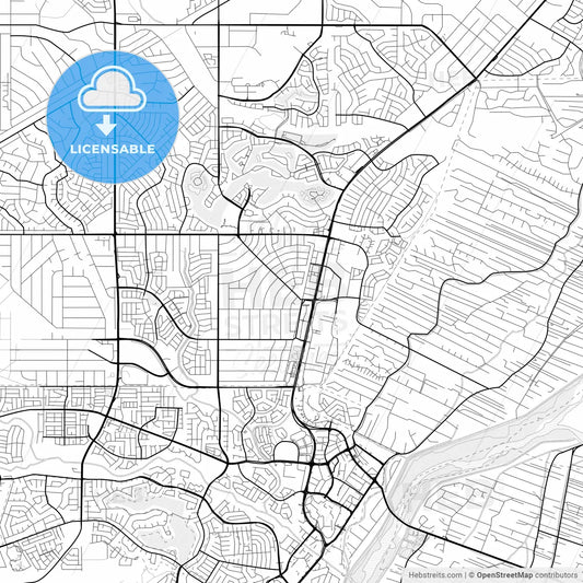Vector PDF map of Rio Rancho, New Mexico, United States