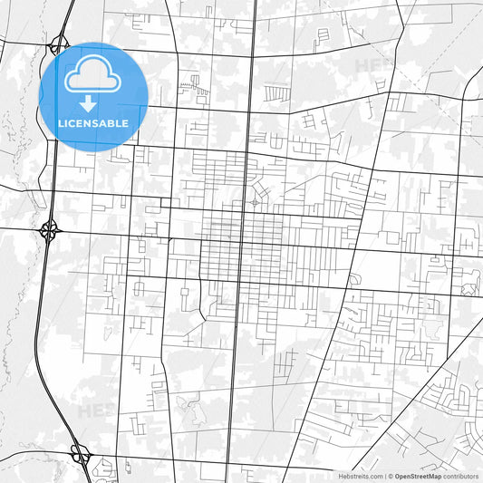 Vector PDF map of Vineland, New Jersey, United States