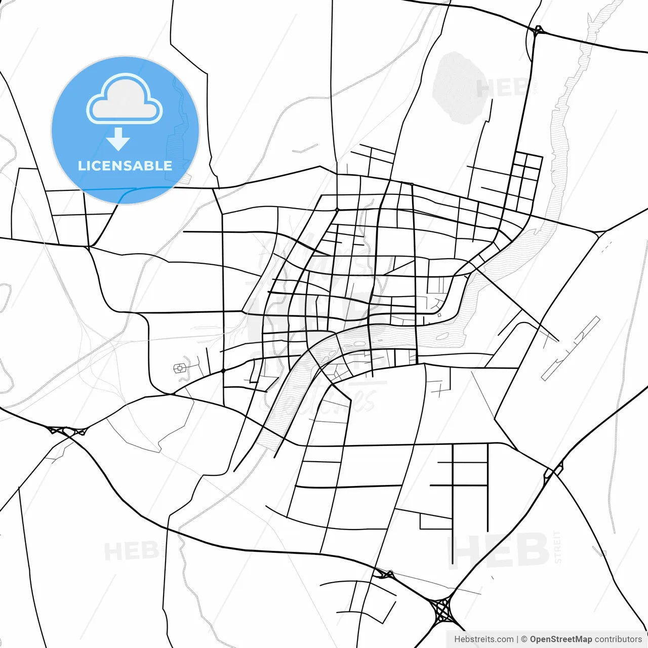 Vector PDF map of Nanyang, China