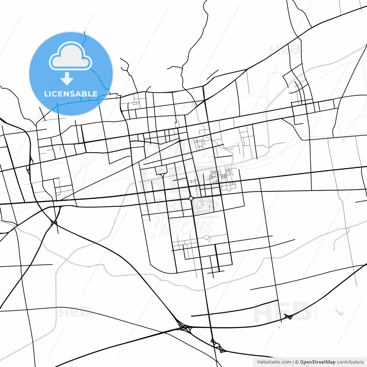 Vector PDF map of Jiaozuo, China