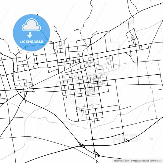 Vector PDF map of Jiaozuo, China