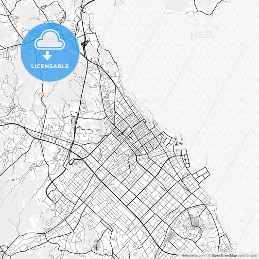 Vector PDF map of Imabari, Japan