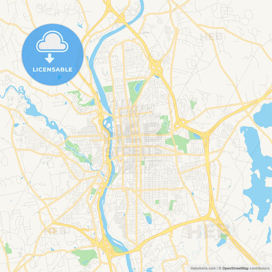 Empty vector map of Manchester, New Hampshire, USA