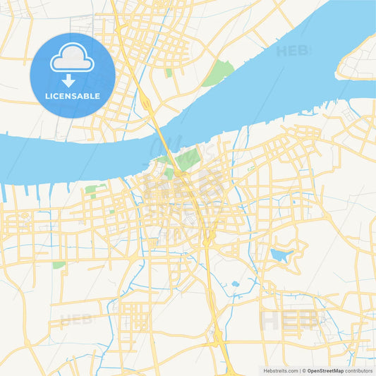Printable street map of Jiangyin, China