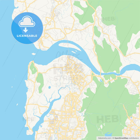 Printable street map of Mira-Bhayandar, India