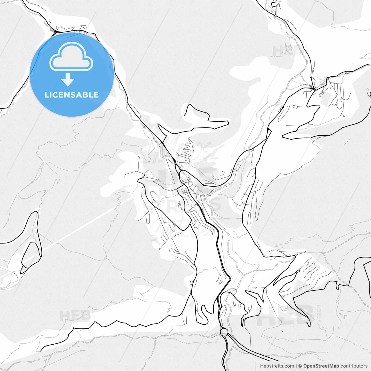 Vector PDF map of La Massana, Andorra