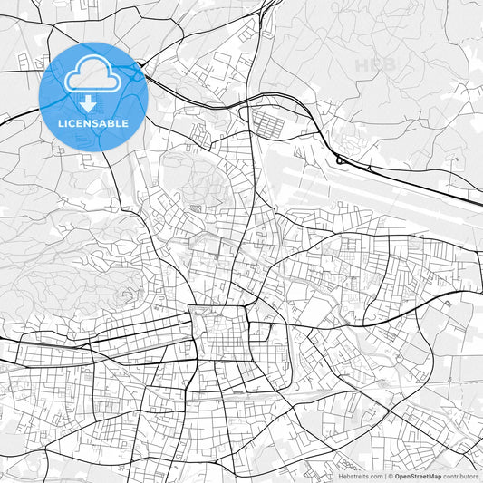 Vector PDF map of Klagenfurt, Austria